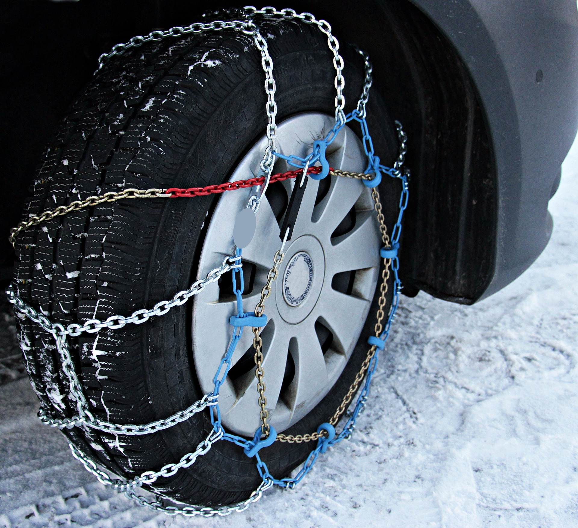 cadenas de nieve conducir con ellas