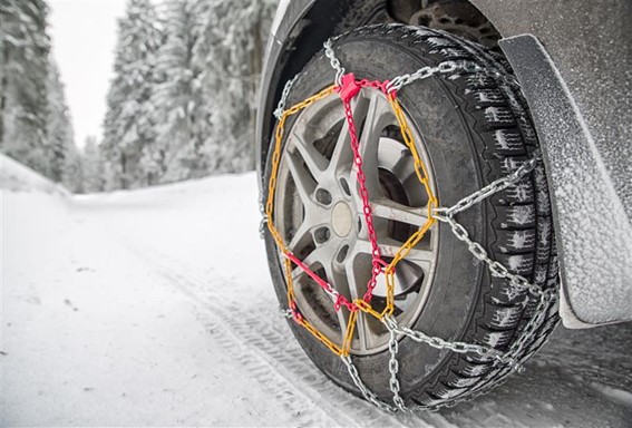 cadena de nieve metálicas